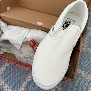 Vans Women's White Slip-On Shoes